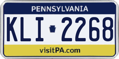 PA license plate KLI2268