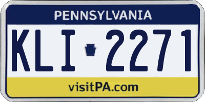 PA license plate KLI2271