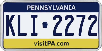 PA license plate KLI2272