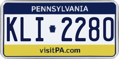 PA license plate KLI2280