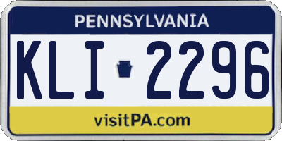 PA license plate KLI2296