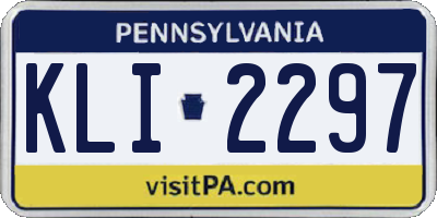 PA license plate KLI2297