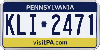 PA license plate KLI2471