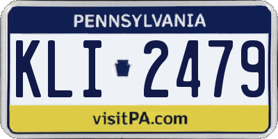 PA license plate KLI2479