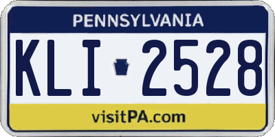 PA license plate KLI2528