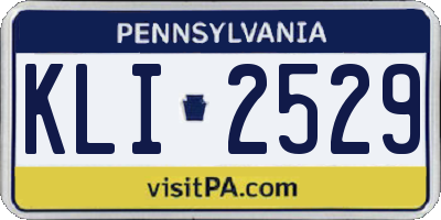 PA license plate KLI2529