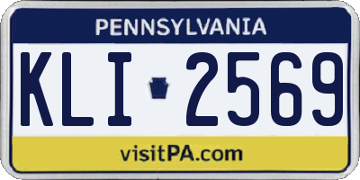 PA license plate KLI2569