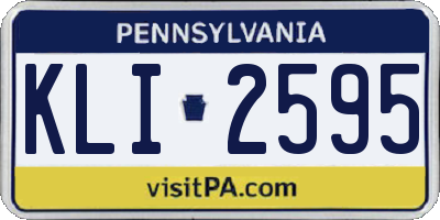 PA license plate KLI2595