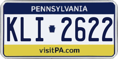 PA license plate KLI2622