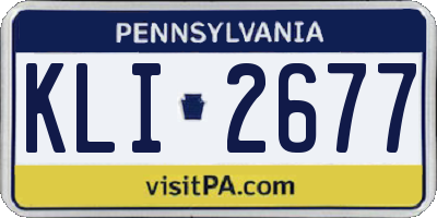 PA license plate KLI2677