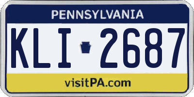 PA license plate KLI2687