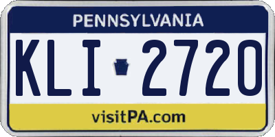 PA license plate KLI2720