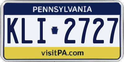 PA license plate KLI2727