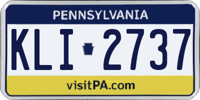 PA license plate KLI2737