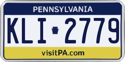 PA license plate KLI2779