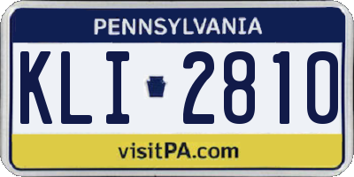 PA license plate KLI2810