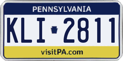 PA license plate KLI2811