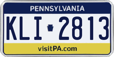 PA license plate KLI2813