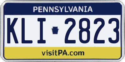 PA license plate KLI2823