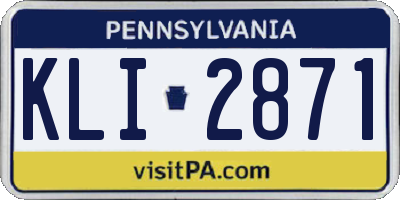 PA license plate KLI2871