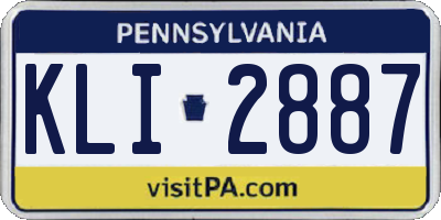 PA license plate KLI2887