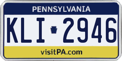 PA license plate KLI2946