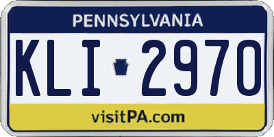 PA license plate KLI2970