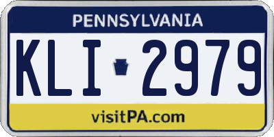 PA license plate KLI2979