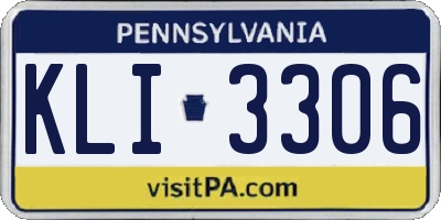 PA license plate KLI3306