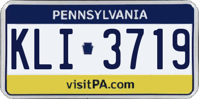 PA license plate KLI3719