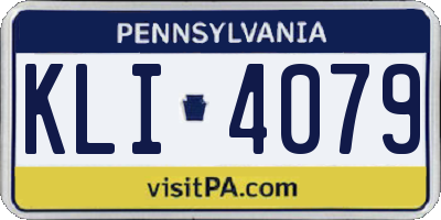 PA license plate KLI4079