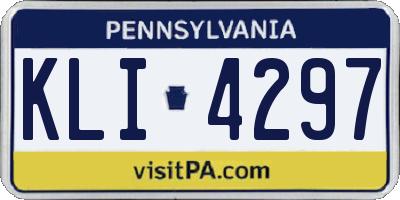 PA license plate KLI4297