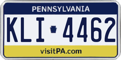 PA license plate KLI4462