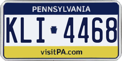 PA license plate KLI4468
