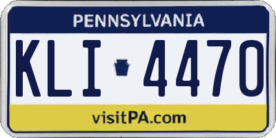 PA license plate KLI4470