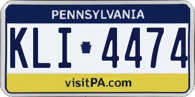 PA license plate KLI4474
