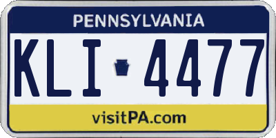 PA license plate KLI4477
