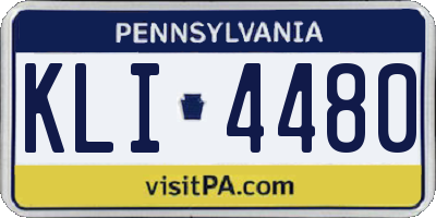PA license plate KLI4480