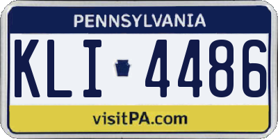 PA license plate KLI4486