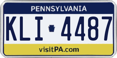 PA license plate KLI4487