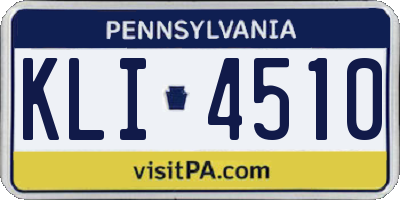 PA license plate KLI4510