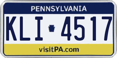 PA license plate KLI4517