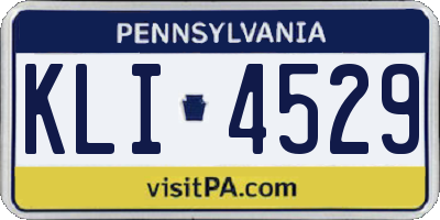 PA license plate KLI4529