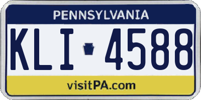 PA license plate KLI4588