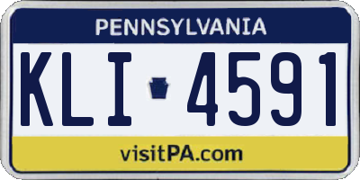 PA license plate KLI4591