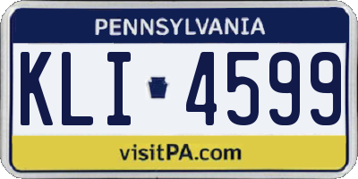 PA license plate KLI4599