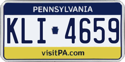 PA license plate KLI4659