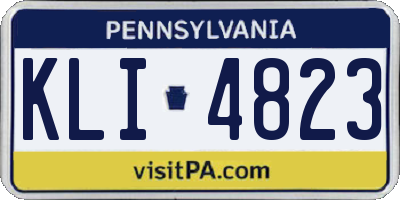 PA license plate KLI4823