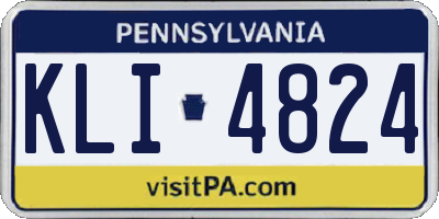 PA license plate KLI4824