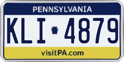 PA license plate KLI4879